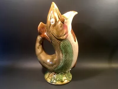 Antique Majolica Pitcher Majolica Fish Pitcher With Seaweed • $382.50