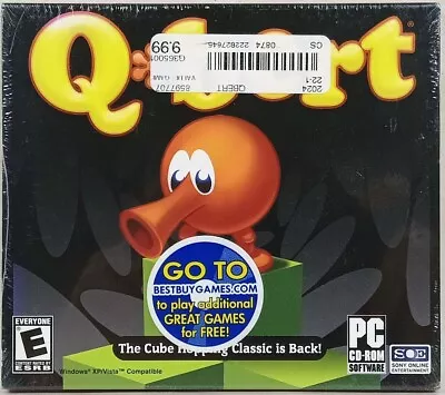 Q*bert (PC CD-ROM) Classic Qbert Arcade Game PC CD-ROM New Factory Sealed • $41.99