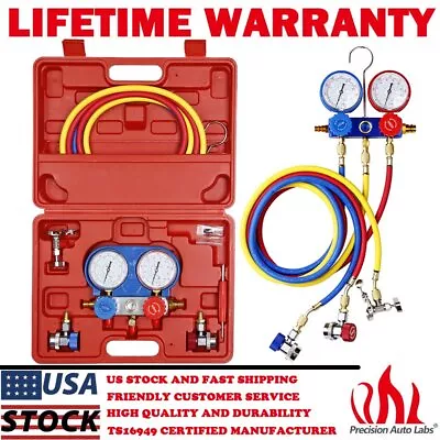 A/C Manifold Gauge Set Air Conditioner Manometer System Test Kit • $49.59