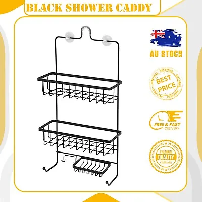 Shower Caddy Bathroom Storage Rack Holder Organiser Hanging Bath Shelf Black. • $12.34