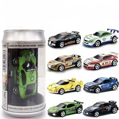 8 Colors 1/58 2.4G 4CH Mini RC Car Can With LED Light Radio Remote Control Car  • $9.90