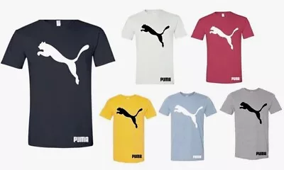 Puma Men;s T-shirt-logo Graphic Short Sleevem-l-xl • $19.75