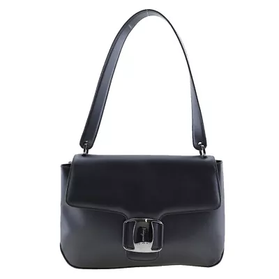 Salvatore Ferragamo 21.7643 Vala One Belt Shoulder Bag Black Calfskin Women • $378.40