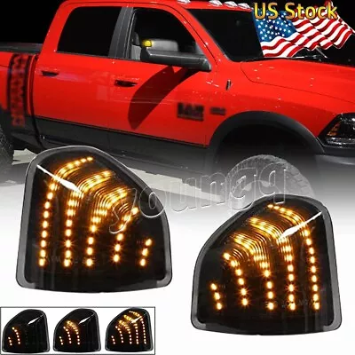 Pair Smoke LED Side Mirror Turn Signal Light Sequential For Dodge Ram 1500-3500 • $21.88