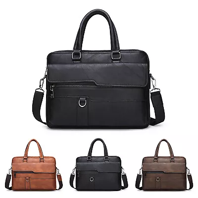 Men Laptop Bag Case Messenger Business Briefcase Satchel PU Leather Shoulder Bag • $25.50