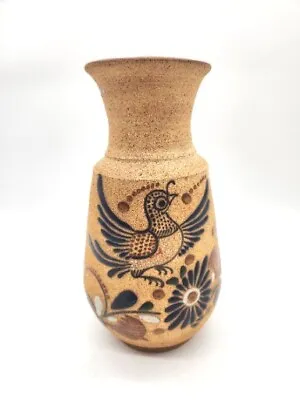 Vtg Tonala Mexican Sandstone Pottery Bird Vase • $18