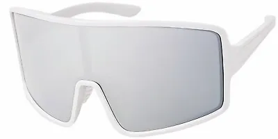 Oversized One Piece Blade Sports Shield Baseball Cycling Sunglasses Mirror 309RV • $9.95