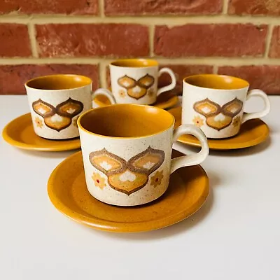 Vintage Palissy Kalabar Cups And Saucers X 4. 1970s • £12