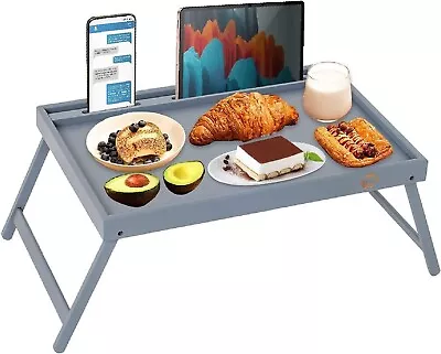 Portable Folding Laptop Lap Tray Desk Computer Bed Table For Home Office Travel • £11.49