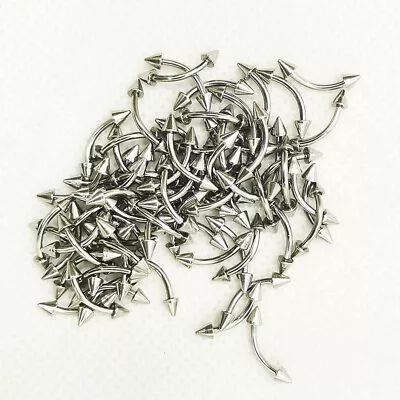 100pcs/lot Body Piercing Eyebrow Jewelry Belly Tongue Bar Barbell Ring Wholesale • $10.58