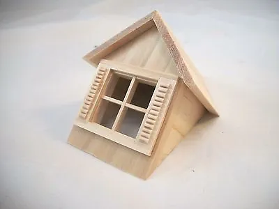 Half Scale 1:24 - Window & Gable  Dormer  - Dollhouse Wooden #H7002 Houseworks • $12.25