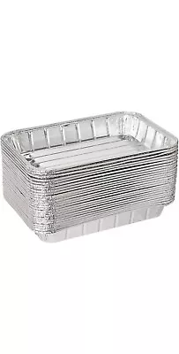 100 Mini Broiler HEAVY Disposable Aluminum Foil Tin Toaster Drip Pan 8.5 X 6 X 1 • $36