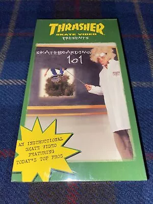 THRASHER SKATEBOARDING 101 NOS VHS Video Vintage Jake Phelps Chad Muska 1999 • $26