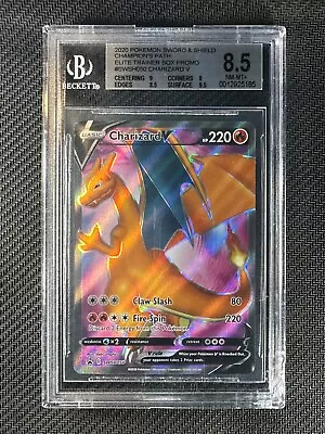 Pokemon Card BGS 8.5 NM-MT+ Charizard V Black Star Promo Holo 2020 SWSH050 • $0.99