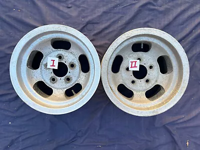 PAIR OF (2) 14x7” US INDY MAG WHEELS RIMS 5x4.75 CHEVY PONTIAC OLDS BUICK • $197