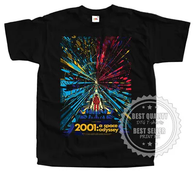 $19 • Buy 2001 A Space Odyssey T SHIRT V7 Movie Poster BLACK All Sizes S To 5XL