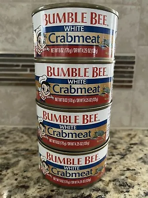 Bumble Bee White Crab Meat (Pack Of 4) 6 Oz Cans Snack Seafood Recipe • $34.99