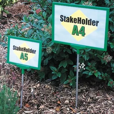 A4 A5 Ground Stake Sign For Sticking In The Ground Poster Holder Garden Retail • £13.99