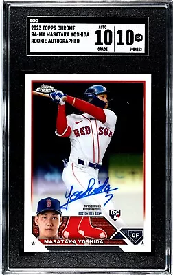 Masataka Yoshida 2023 Topps Chrome Ra-my Auto Rc Sgc 10 Auto 10 Rookie Red Sox • $299.99