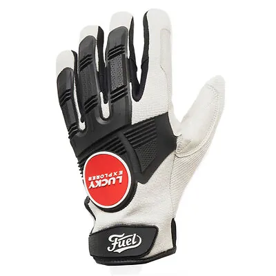 Fuel Astrail Motorcycle Motorbike Textile Gloves Lucky Explorer White / Black • £70