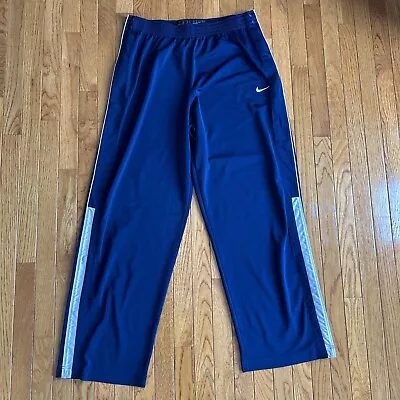 Vintage Nike Sweatpants Mens XL Blue Snap Tear Away Stretch Casual Gym Workout • $19.99