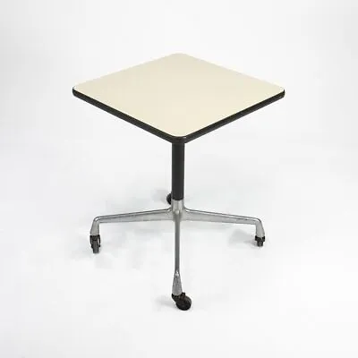 £445.15 • Buy 1970s Herman Miller Eames Aluminum Group Rolling Side / End Tables 2x Available