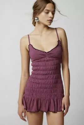 Urban Outfitters Out From Under Savannah Ruched Mini Dress Burgundy Size XS • $30