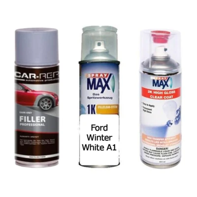 Auto Touch Up Paint Ford Winter White A1 Plus 2k Clear Coat & Primer • $109.99