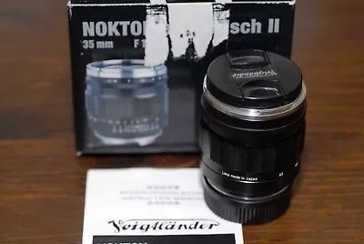 Voigtlander 35mm F/1.2 Nokton Aspherical II Lens M Mount • $600