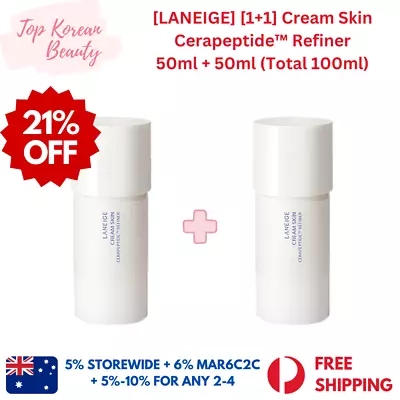 [LANEIGE] [1+1] Cream Skin Cerapeptide Refiner 50ml + 50ml | K-Beauty | AU Stock • $33.25