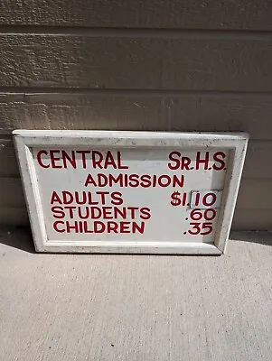 Vintage Wood Sign Grand Junction CO Central Sr High School Hand Painted  • $175