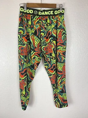 Zumba Fitness Pants Feel Good Dance Good Spicy Harem Capri W/pockets Sz Small • £18.33