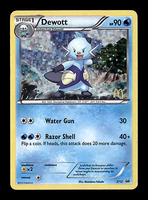 Dewott 5/12 Holo - 2012 Mc Donalds Promo - Pokemon Trading Card Game • $3