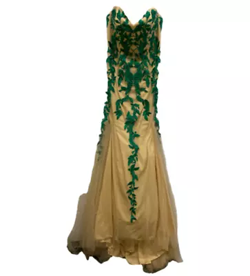 Sherri Hill UK 12 Prom Dress Emerald Green Sweetheart Mermaid Long Strapless New • £34.19