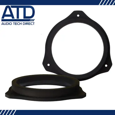 MDF Front Rear 165mm 6.5  Speaker Adaptors Rings For Kia Rio 2011 2017 Circle • £19.45