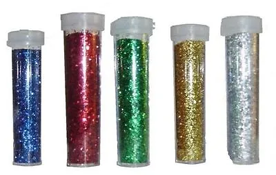 Glitter Shaker Art Craft Card School Decor Xmas Nail Pots Sprinkler Cap Tubes • £2.79