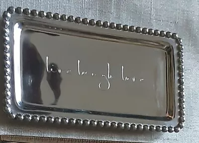 Mariposa Beaded Trinket Dish  Love Laugh Live  Engraved Trinket Tray • $9.25