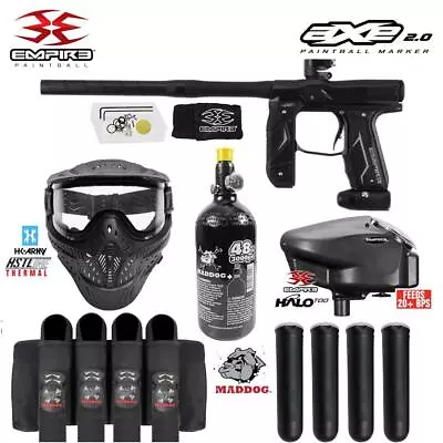 Empire AXE 2.0 Electronic Full Auto Paintball Gun Marker Package - Black • $624.99