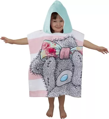 Girls Toddlers TATTY TED Kids Character Hooded Poncho Bath Beach Swimming Towel • £7.99