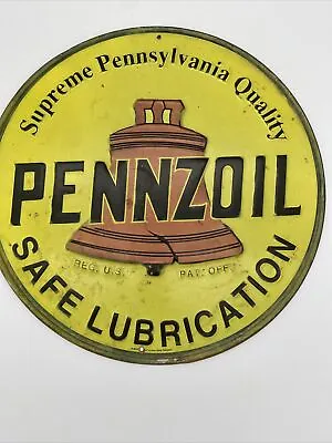 Pennzoil Motor Oil Steel Metal Vintage Style Metal Sign • $45