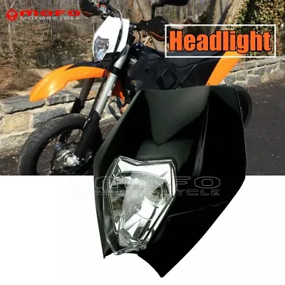 Motorcycle Headlight For XCW XC SXF EXC 300 350 450 500 Enduro Head Lamp - Black • $31.99