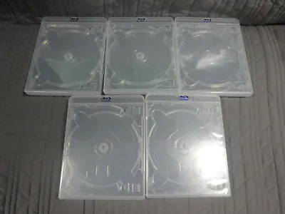 5x CLEAR VIVA ELITE Triple 3 Disc Cases - New Blu-Ray Logo Media DVD PS3 Storage • $21.49