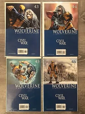 Wolverine CIVIL WAR Issues 43 44 45 46 Lot Run Marvel Comics LB6 • $11.79