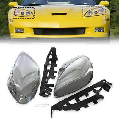 Clear Headlight Lens Cover Headlamp Shell W/Gaskets For Corvette C6 2005-2013 • $119.55