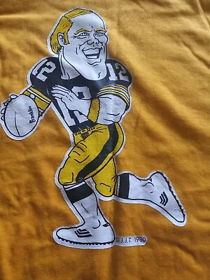 Vintage Terry Bradshaw Pittsburgh Steelers T Shirt 80s NFL Single Stitch READ • $21.99