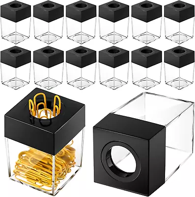 12 Pack Magnetic Paper Clip Holder Magnetic Paper Clip Dispenser Holder For Desk • $20.12