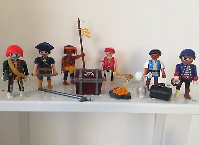 Playmobil Pirates 'Bundle A'  Tatooed Peg Leg Ghost Chests Map Loot Etc. • £10