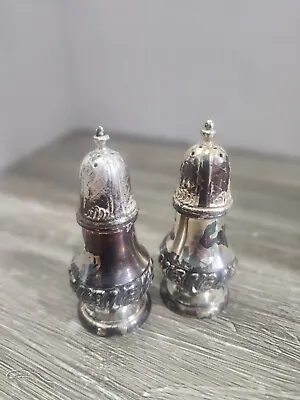 Vtg W.B. Mfg Co. Silver Plated  Salt And Pepper Shakers #3851 • $12