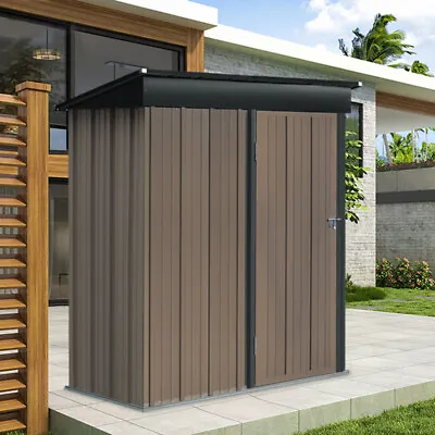 5x3ft Lock Steel Garden Shed Outdoor Garage Bike Storage Metal Tool House Sheds • £145.95