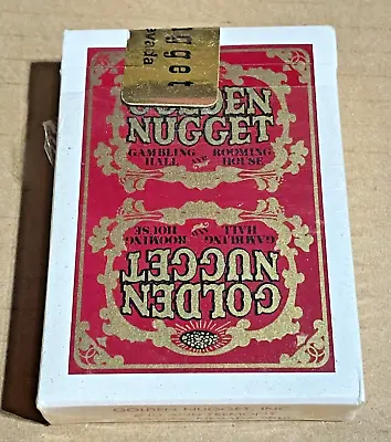 Vintage Golden Nugget - Las Vegas Downtown Red/Gold Card Deck {Used/Tab Sealed} • $37.15